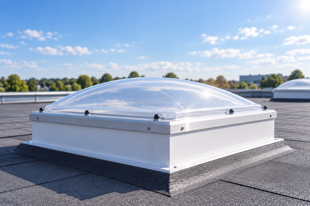 Sunlit Rooftop Skylight Dome